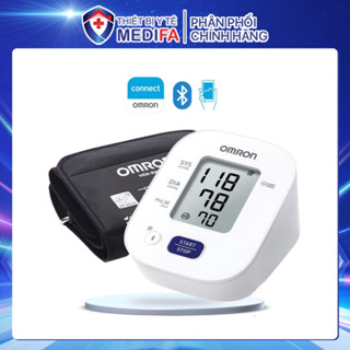 Máy đo huyết áp Omron HEM-7142T2 phát hiện nhịp tim không đều, bộ nhớ 14 kết quả đo có kết nối Bluetooth, Model mới 2022