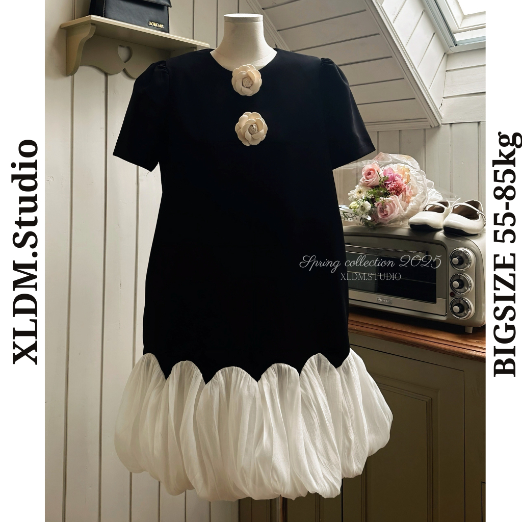 Váy Đầm BIGSIZE  nữ dáng xuông thiết kế công sở XLDM Studio ( Joie dress)