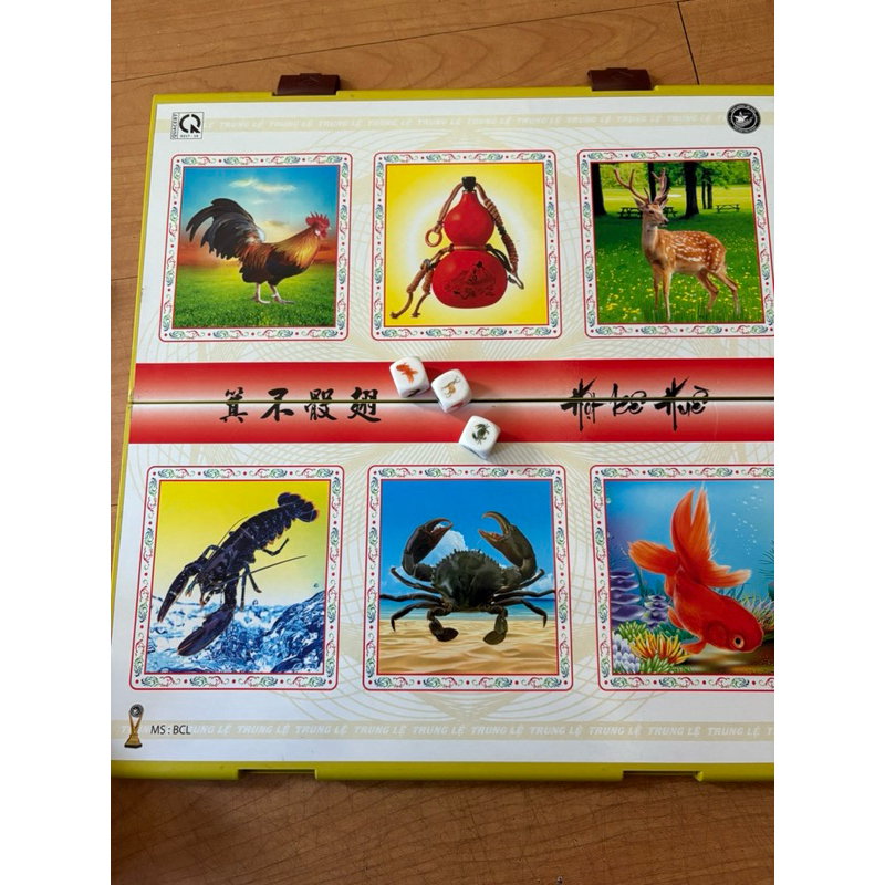 Bộ Bầu Cua Tôm Cá Bàn Nhựa - Loại Lớn