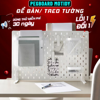 Kệ Bảng PEGBOARD MOTIDY Để Kẹp Bàn Học, Treo Tường Phòng Làm Việc, Chất Liệu Acrylic Cao Cấp,Size Lớn,Không Gồm Phụ Kiện