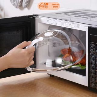 Nắp Đậy Thực Phẩm Lò Vi Sóng Có Tay Cầm Nắp Đậy Đa Năng giúp Giữ Vệ SInh Lò Vi Sóng
