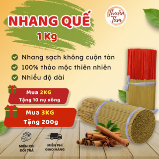 1KG NHANG QUẾ - Hương thơm dịu nhẹ, ít khói, nhang sạch, nhang xanh, an toàn