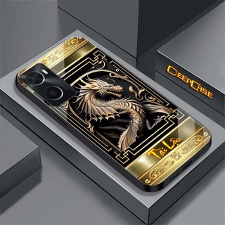 Ốp Lưng OPPO A36, A76, A57 (2022), A77S, A96 Mặt Lưng Kính Cường Lực 3D In Hình 12 Con Giáp Tài Lộc