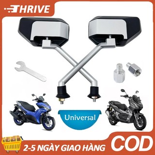   1 cặp  Gương chiếu hậu xe điện gương chiếu hậu xe máy 180° tay gương cong phù hợp với nhiều mẫu xe máy 