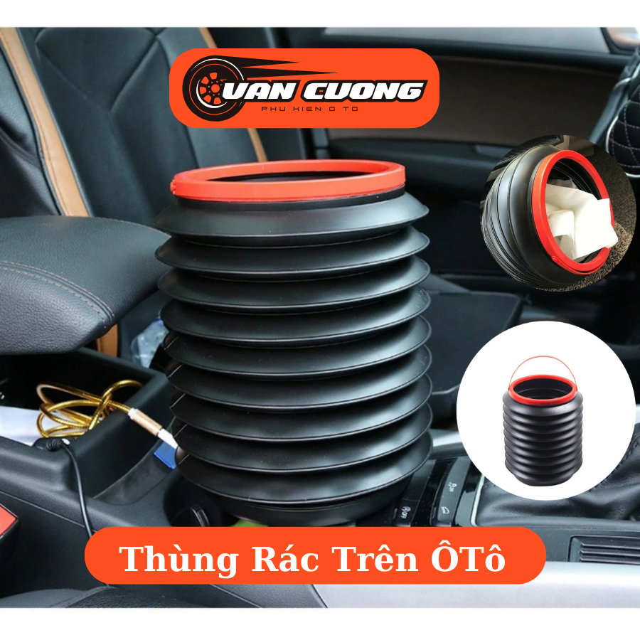 Thùng Rác Gấp Gọn Co Giãn