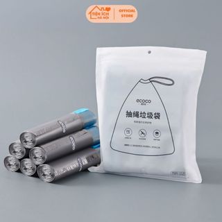 Túi Đựng Rác Có Quai Xách Siêu Dai ecoco (combo 5 cuộn)