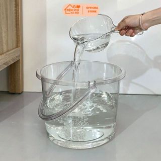 Xô Nhựa Tặng Kèm Gáo Nước Nhựa Dẻo Dày Dặn, Bền Bỉ, Tay Cầm Chắc Chắn, Dung Tích 10L