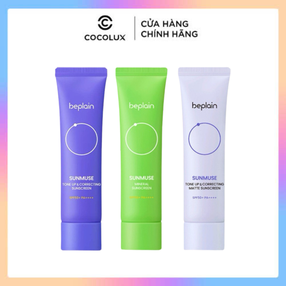 Kem Chống Nắng Nâng Tone Hiệu Chỉnh Da Beplain Sunmuse 50ml/10ml Cocoshop