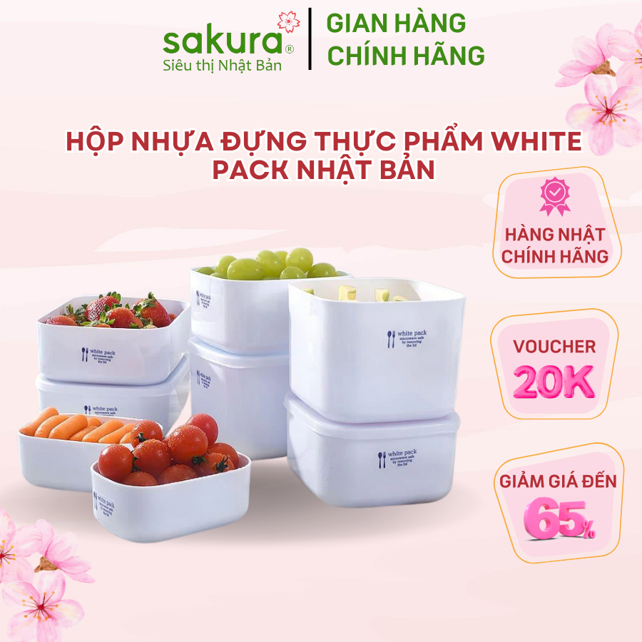 Hộp nhựa đựng thực phẩm White pack Nhật Bản