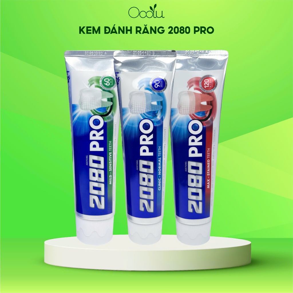 Kem đánh răng 2080 Pro Hàn Quốc chống ê buốt, trắng răng, sạch mảng bám, ngừa sâu răng