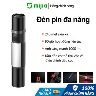 Đèn pin đa năng Mijia 1000lm,pin 3100mAh,chiếu xa 240m,đèn sườn 4 chế độ,đèn đầu thu gọn