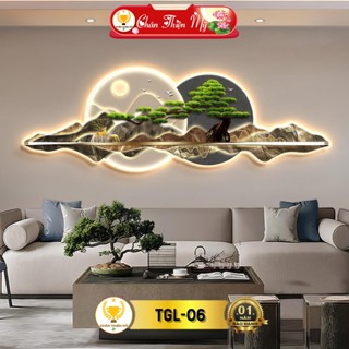 Tranh Tráng Gương Có Led Nhiều Màu CHÂN THIỆN MỸ, Tranh Treo Phòng Khách, Decor Phòng, Quà Tặng