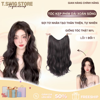 Tóc Giả Kẹp Phím, Tóc Kẹp Dải Xoăn Sóng Nước 60cm