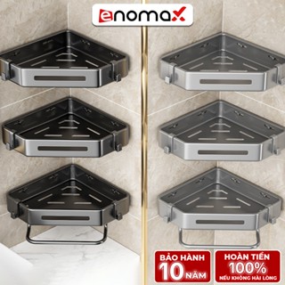 Kệ góc nhà tắm Enomax dán tường, để đồ đa năng tiện lợi, chất liệu Thép Carbon cao cấp, chống gỉ sét