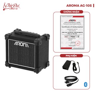 Ampli/ Amply/ Âm ly Đàn Guitar Điện AROMA AG-10S Mini 10W, Có Bluetooth