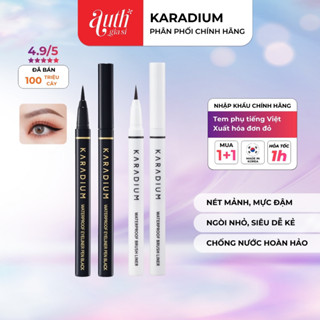 Bút Dạ Kẻ Mắt Eyeliner Karadium Nước Lâu Trôi, Sắc Nét Karadium Waterproof Brush Liner / Eyeliner Pen Black