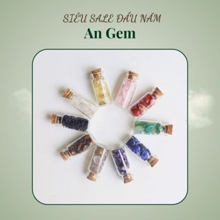Hũ đá mini thanh tẩy tarot An gem Beauty from unique, tinh thể đá vụn trang trí không gian