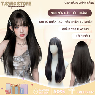 Tóc giả iAN, MGA-102 Tóc giả nguyên đầu thẳng, tóc bộ cao cấp( TẶNG LƯỚI)