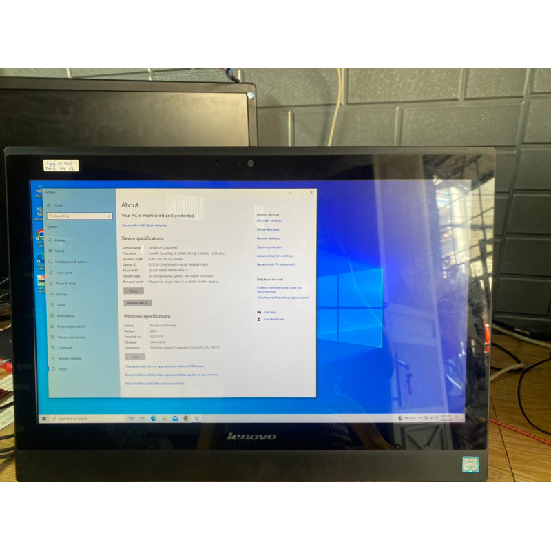 all in one i3 6100u ram 8G ssd 240G màn 22 full hd