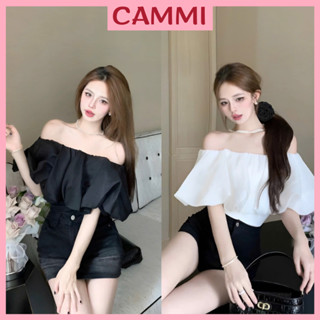 Áo Trễ Vai Tay Bồng Dáng Ngắn ,Áo Bánh Bèo Chất Liệu Tơ Xốp HA838