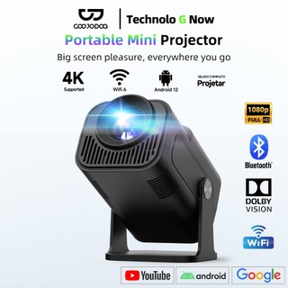 Máy chiếu mini Goojodoq Bluetooth 5.0 xoay 180° Android 11 FullHD 250ANSI