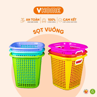 Sọt Rác Vuông , Sọt Đựng Đồ Vuông Mini Có Tay Cầm, Chắc Chắn, Bền Đẹp - Nhựa VĨ HƯNG