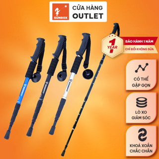 Gậy leo núi, gậy trekking GoodFit chính hãng gấp khúc dùng du lịch, phượt, dã ngoại GF03E