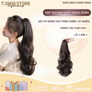 Tóc Giả Ngoạm Đuôi Ngựa, Tóc Kẹp Ngoạm Thẳng, Kẹp Ngoạm Xoăn,Buộc Tóc Giả Cao Cấp