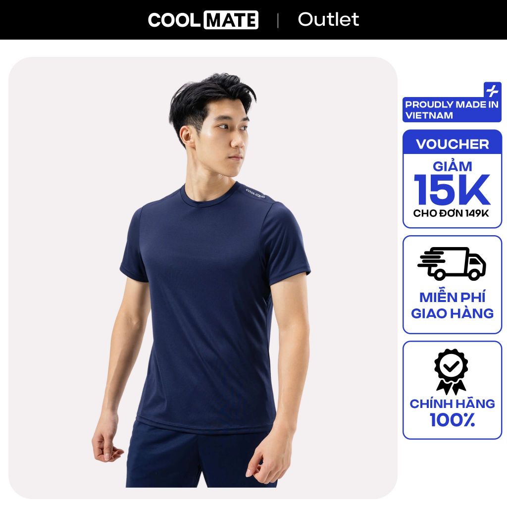 [Outlet Không đổi trả] Áo thun nam Coolmate thể thao Pro Active 1595 nhanh khô thoáng mát