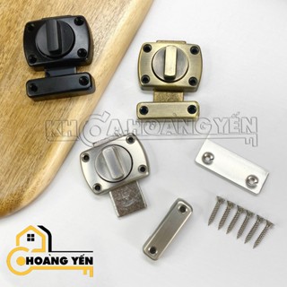 Cỡ to - Bộ chốt khóa cài cửa chống trộm cho cửa phòng ngủ, vệ sinh wc Chốt xoay chống trộm mã số, chốt ngang cửa