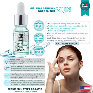 Serum Chăm Sóc Da Mụn, Giảm mụn ngừa thâm mụn  - Dr.Lavic Anti acnes Step 2