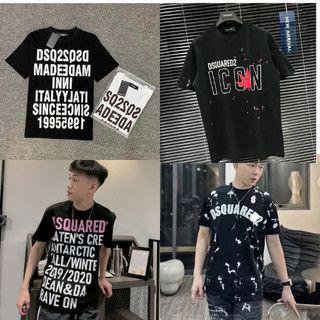  Áo Phông Nam Nữ DSQ 2 Bản Chính Hãng Chất Cotton Cao Cấp In Chữ Trước Ngực Vảy Sơn Toàn Thân Siêu Hot 