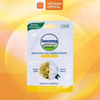 Mặt nạ Đất Sét Leocrema detox dưỡng da ẩm mịn trắng sáng 1 pack 2 gói 7ml