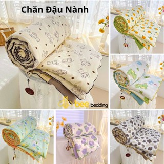 Chăn cotton đũi xơ đậu nành trần bông 2mx2m2 nhập khẩu, Mền hè chất liệu mềm mại thoáng mát