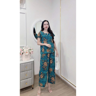 Bộ lụa hàn châu trung niên cao cấp, bộ lụa dài cho bà và mẹ