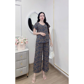 Bộ lụa hàn châu trung niên cao cấp, bộ lụa dài cho bà và mẹ