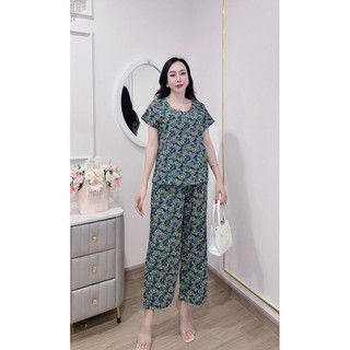 Bộ lụa hàn châu trung niên cao cấp, bộ lụa dài cho bà và mẹ