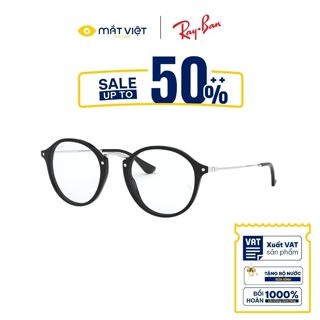 Gọng Kính Unisex RAYBAN 0RX2447VF 200049, Gọng Kính Cận, Gọng Kính Tròn Cao Cấp, Mắt Kính Mắt Việt