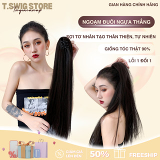 Tóc Ngoạm Thẳng, Ngoặm Xoăn, Tóc Giả Kẹp Đuôi Ngựa Buộc Tóc Bật phong cách riêng