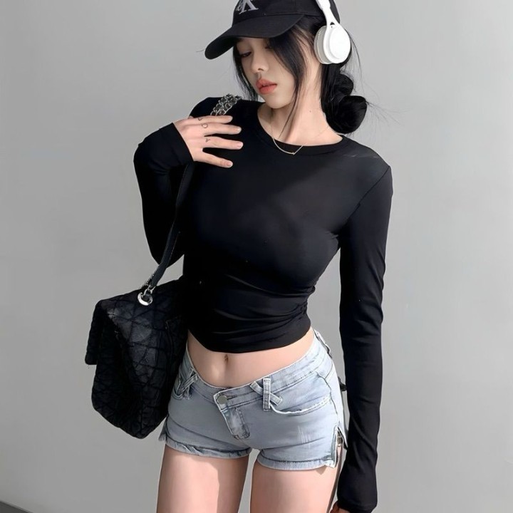 Áo thun dài tay croptop ôm fit body cotton mịn Justdun CT25 Kenco.clothing Sài Gòn M209 | BigBuy360 - bigbuy360.vn