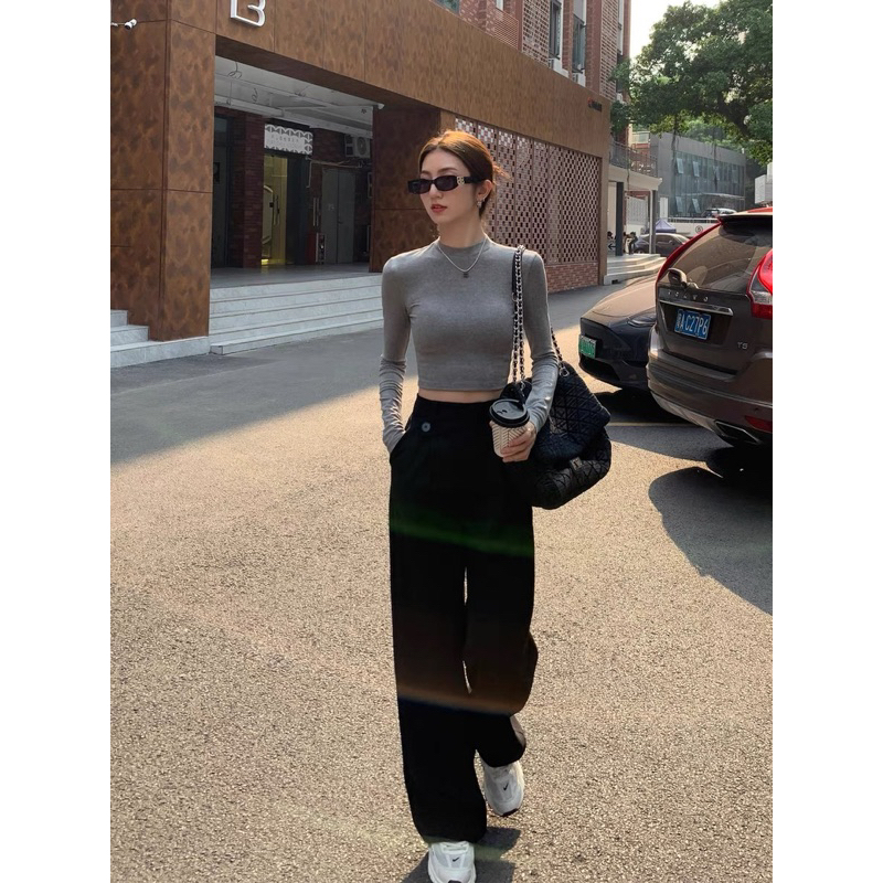 Áo thun dài tay croptop ôm fit body cotton mịn Justdun CT25 Kenco.clothing Sài Gòn M209 | BigBuy360 - bigbuy360.vn