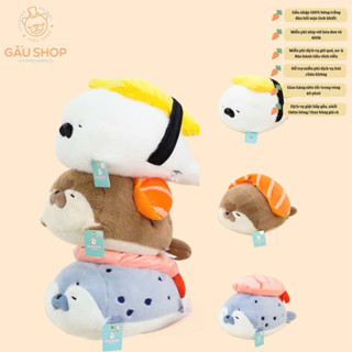   Chính hãng Duoai  Gấu bông Rái cá – thú nhồi bông lông mịn cao cấp – size 40cm 70cm – quà tặng gối ôm dễ thương 