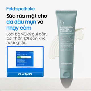 Sữa rửa mặt cho da dầu mụn và nhạy cảm sạch bã nhờn 3in1 Glucollagen-4 Aminopeel Cleanser Feld Apotheke 100ml