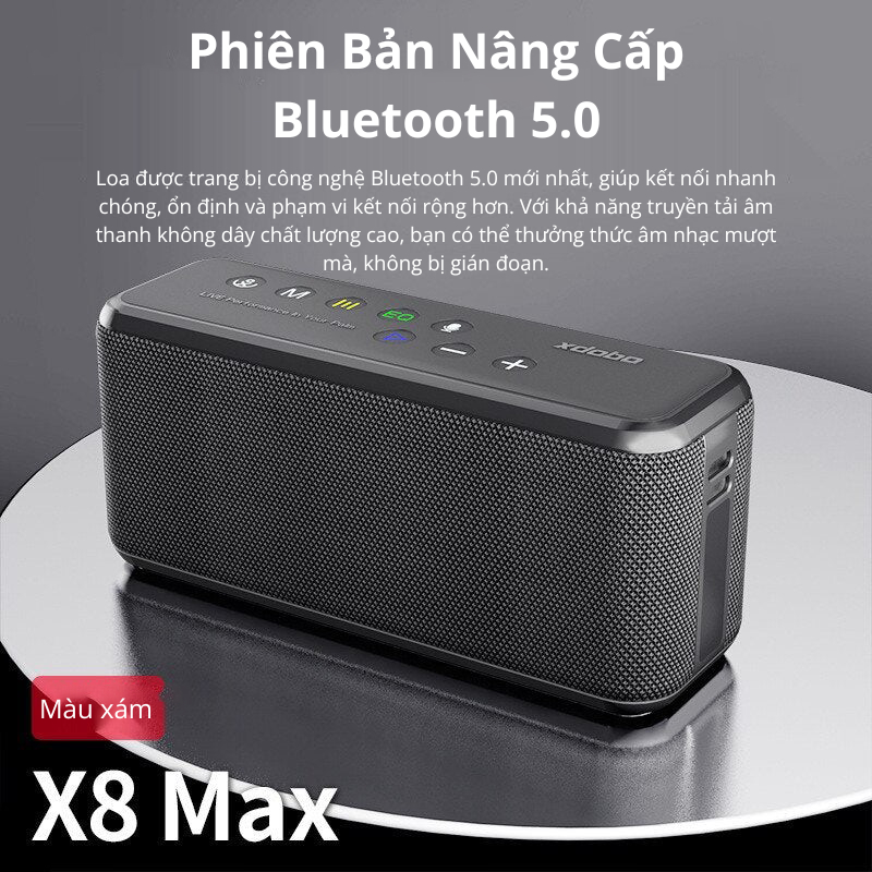 Loa Bluetooth 5.0 Di Động Xdobo X8 Max công Suất 100W, Chống Nước IPX5, Hỗ Trợ EQ, Thẻ TF Cổng AUX | BigBuy360 - bigbuy360.vn