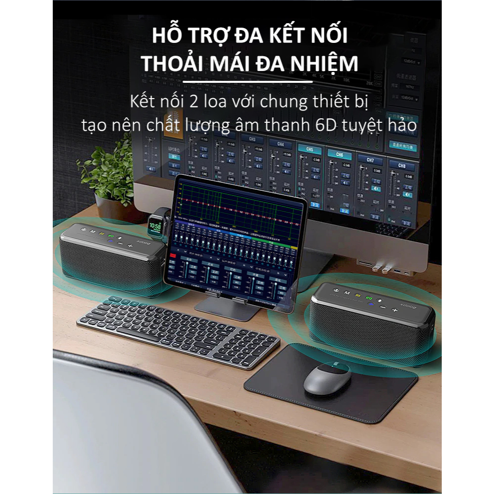 Loa Bluetooth 5.0 Di Động Xdobo X8 Max công Suất 100W, Chống Nước IPX5, Hỗ Trợ EQ, Thẻ TF Cổng AUX | BigBuy360 - bigbuy360.vn