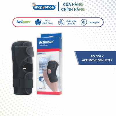Bó Gối Dây Đai Dán Cao Cấp Có Nẹp 2 Bên Actimove GenuStep, Nhập Khẩu Châu Âu (1 Cái)