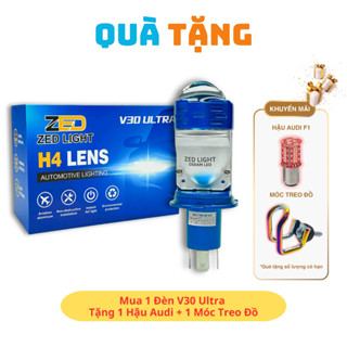 Đèn Pha LED Bi Cầu V30 Ultra ZED LIGHT -  65W 12 24V DC H4 Bản Cao Cấp Pha Laser - BH 24 Tháng