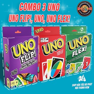  COMBO 3 Bộ UNO FLIP UNO UNO Flex 330 thẻ bài UNO boardgame vui vẻ cho gia đình và bạn bè 