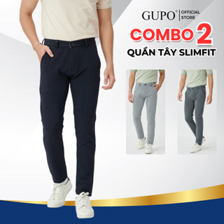  Combo 2 Quần Âu Nam Co Giãn 4 Chiều GUPO Local Brand Quần Tây Nam Slimfit Công Sở Hàn Quốc CB2_WP610 