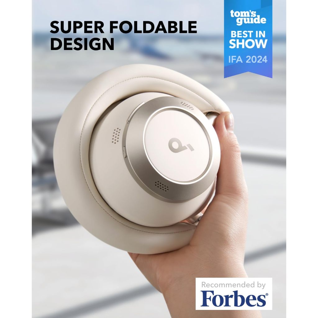 Soundcore Space One Pro by Anker Tai nghe chụp tai chống ồn chủ động thích ứng Hi-Res Thiết kế siêu gập | BigBuy360 - bigbuy360.vn